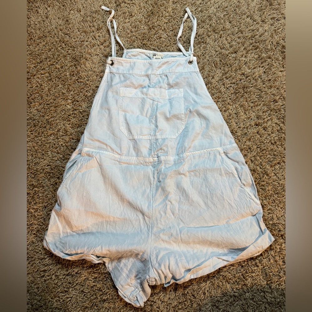 Billabong Light Blue Short Overalls